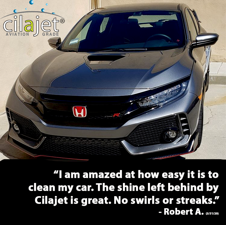 Cilajet car coating leaves a glossy mirror-like shine